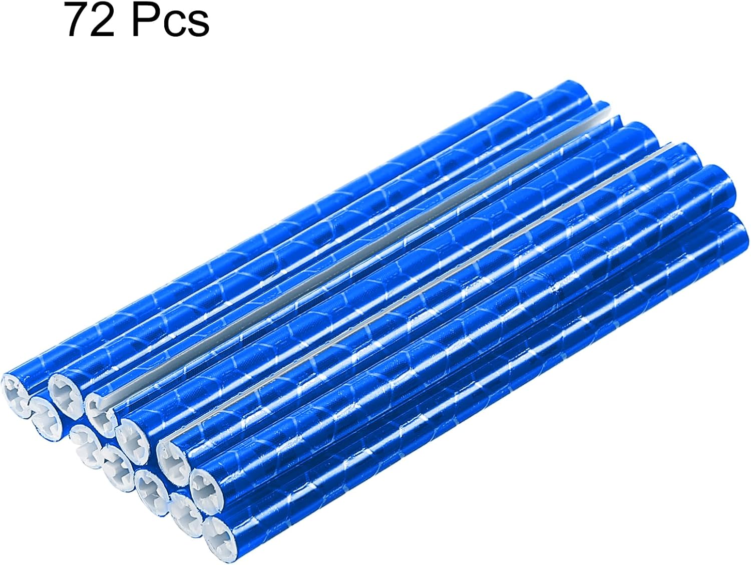 HARFINGTON 72pcs Bike Reflective Spoke Skins 0.2" Plastic Bicycle Spoke Reflectors Spoke Covers Trim Wrap Wheel 360°Visibility for Road Mountain Bike Motorcycles Decoration, Blue