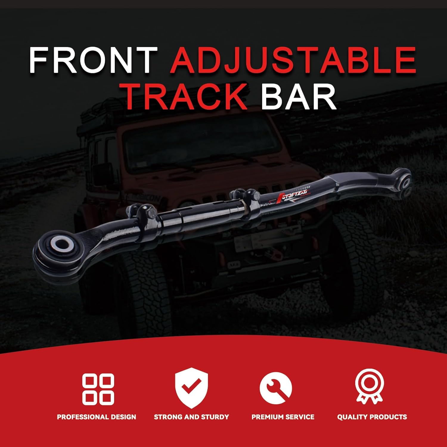 Forged Adjustable Front Track Bar 0-5" Lift for 2014-2024 Ram 2500-31004, Adjustable Track Rod