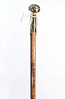 Vista 8 de Bastón – Bastón de estilo clásico original con mango de jamón de latón. Fabricado en Texas por Real Texans. (ébano, 39 pulgadas de alto)