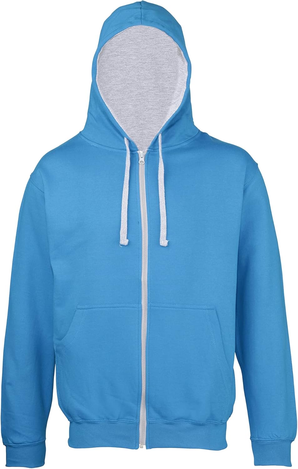 Awdis Mens Varsity Hooded Sweatshirt/Hoodie/Zoodie (L) (Fire Red/Jet Black)