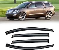 Vista 355 de Visera de ventana para Chevy Silverado 1500/GMC Sierra 1500/Avalanche/Suburban Crew Cab 2007-2013, protectores de lluvia, deflector de ventilación