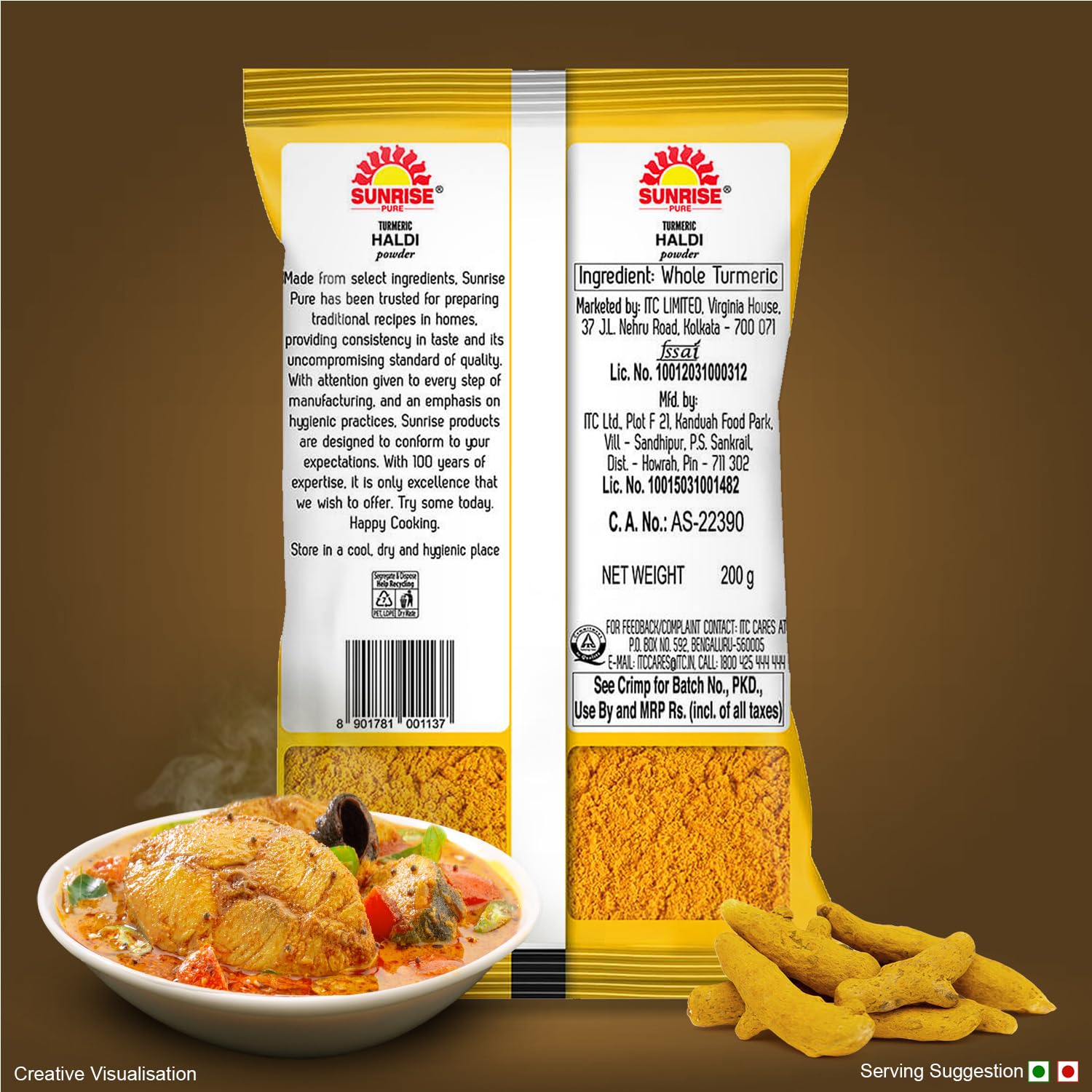 Sunrise Pure Turmeric Spice Powder Pouch, 200 gram - Image 7 thumbnail