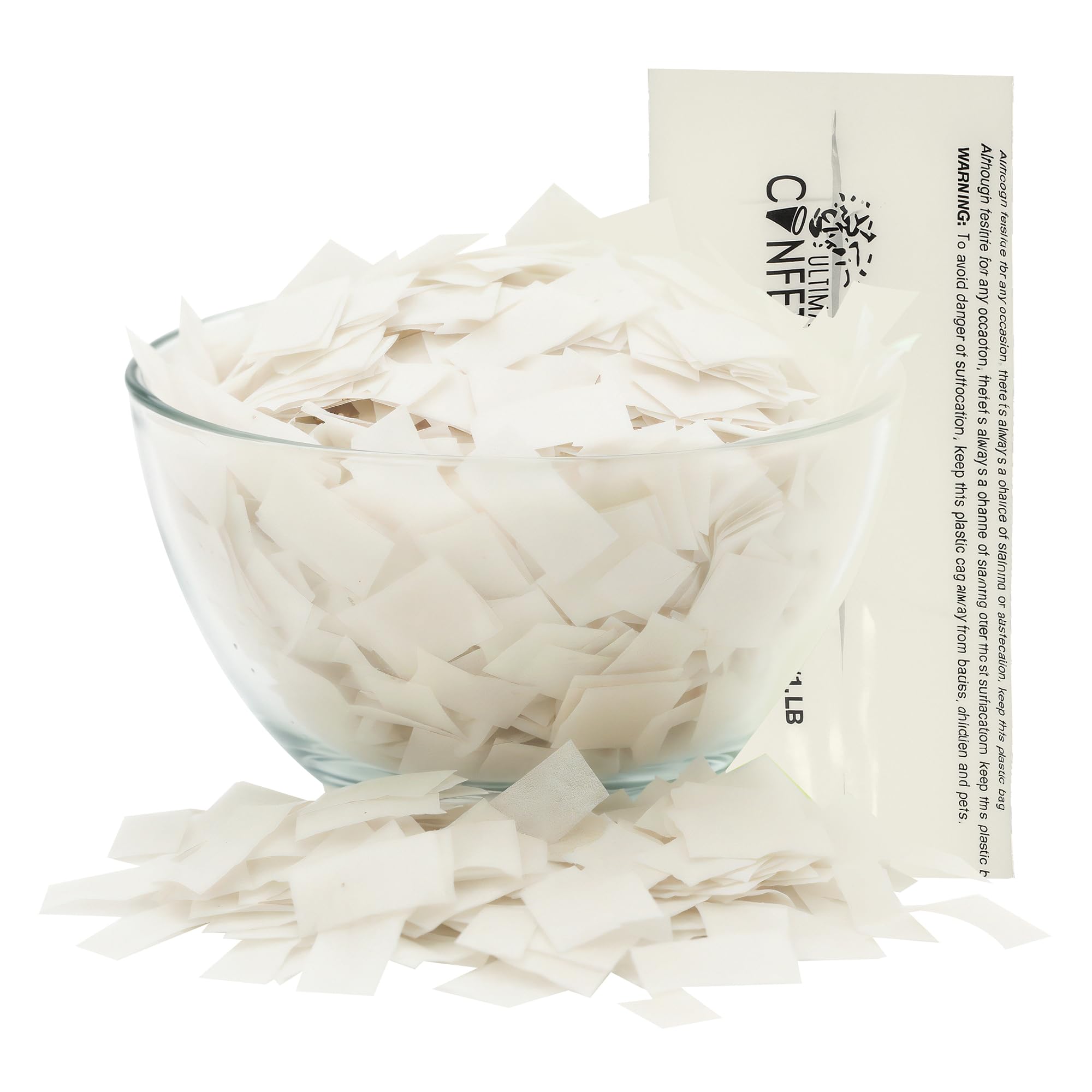 Ultimate Confetti, Biodegradable Dissolving Rice Paper Confetti –Rectangular Flame-Resistant and Water-Soluble Paper Confetti for Cannon and Launcher