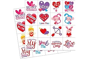 Valentine's Day Tattoos for Kids, Party Favors, Gifts, and School Prizes (192-Count)