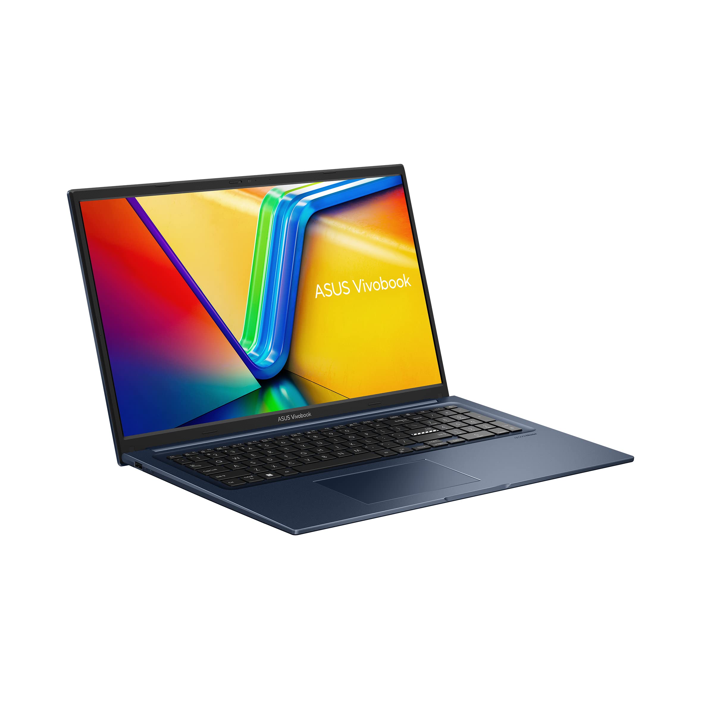 ASUS Vivobook 17 Laptop | 17,3" Full-HD 16:9 IPS Display | Intel Core i7-1255U | 16 GB RAM | 512 GB SSD | Intel Iris Xe | Windows 11 | QWERTZ Tastatur | 3.2 Ports - 3 | Quiet Blue