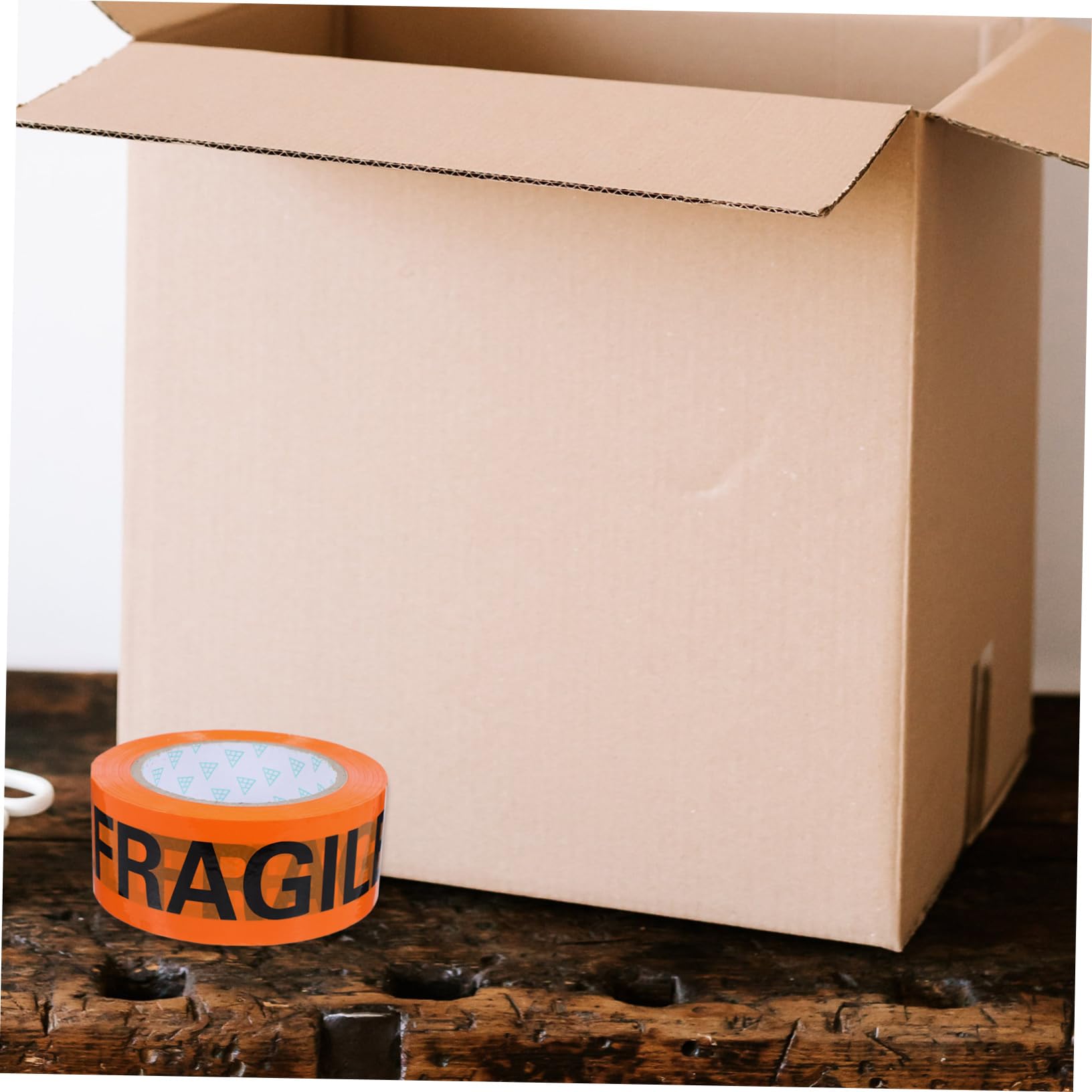 5rollos Cinta Adhesiva De Advertencia Frágil De Embalaje y Envío De Objetos Delicados Texto Cinta Autoadhesiva Para Mover y Proteger Artículos Frágiles