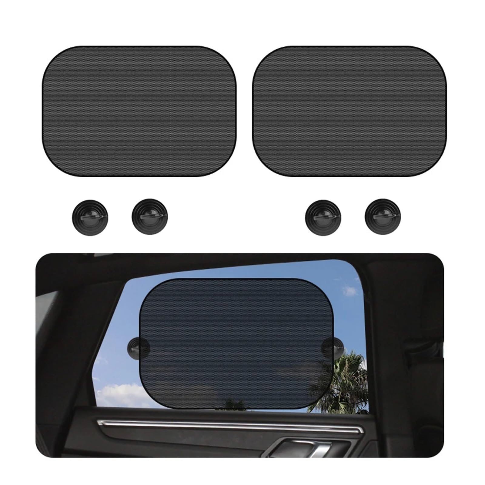 Parasol ventanilla coche universal plegable reflector solar 2 unidades 8