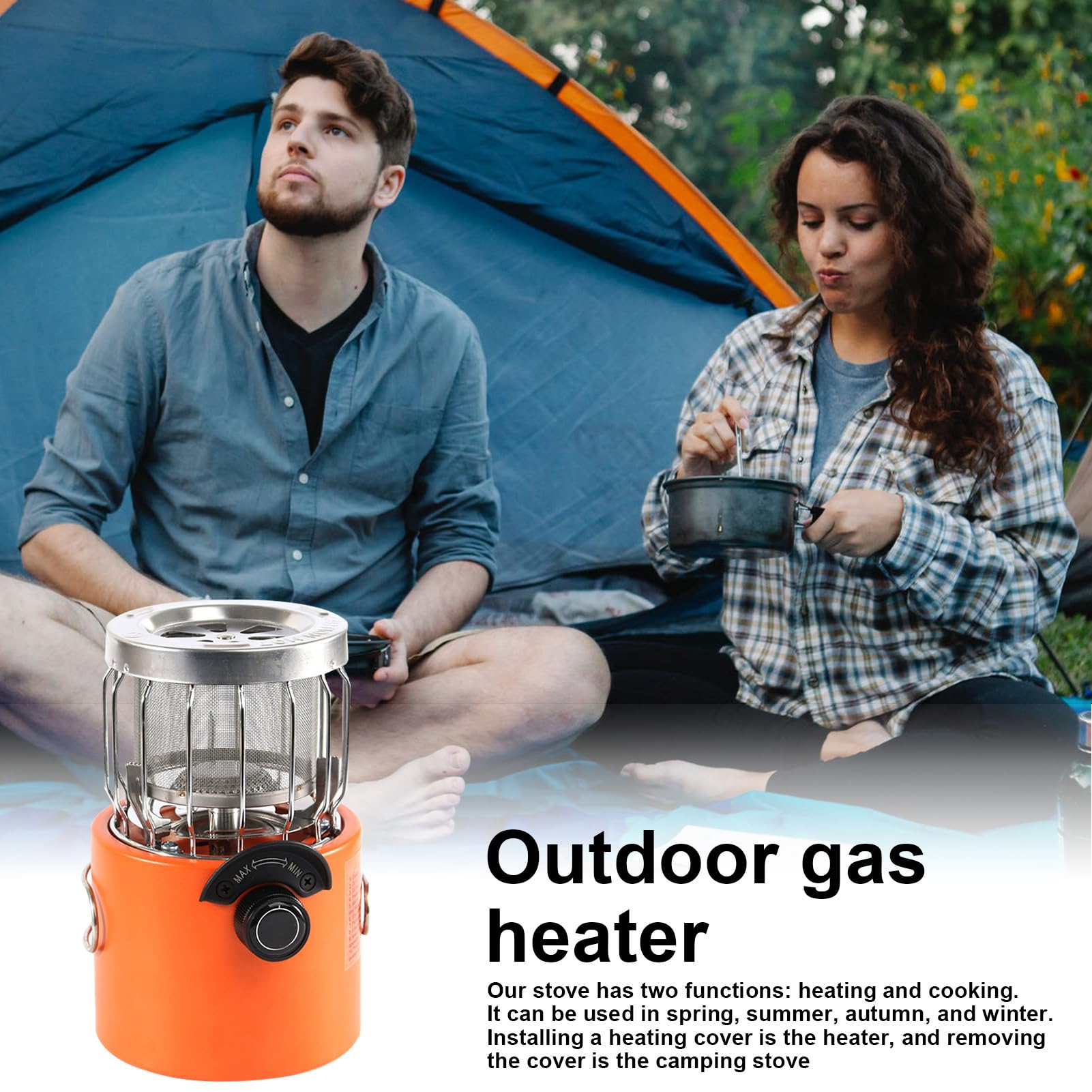Chauffage de poêle d'extérieur multifonction pour camping, cuisine