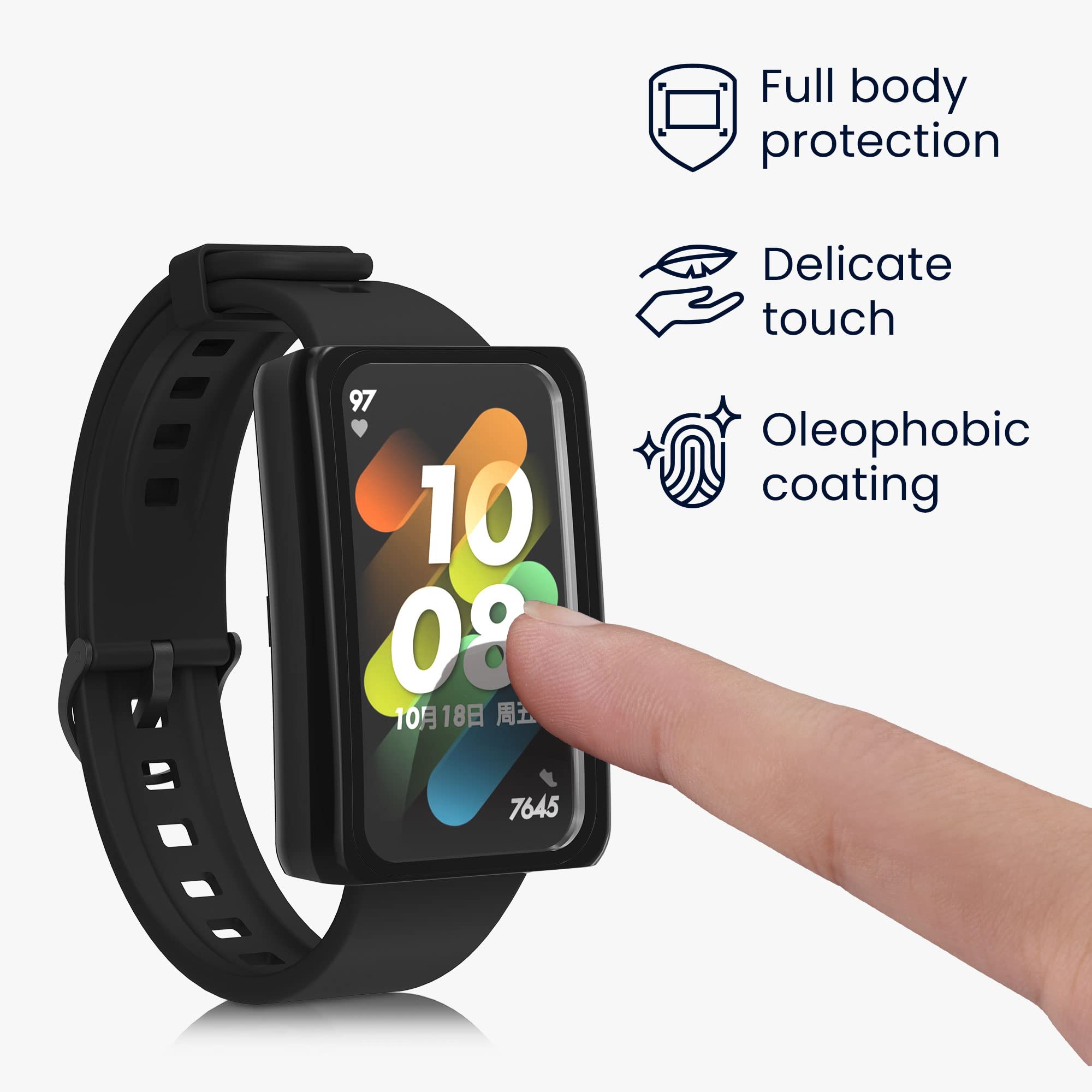 Kwmobile 2x Smartwatch Hoes Geschikt Voor HONOR Band 9 Hoesje   Siliconen Sporthorloge Cover   Activity Tracker Case In Transparant 1087121559