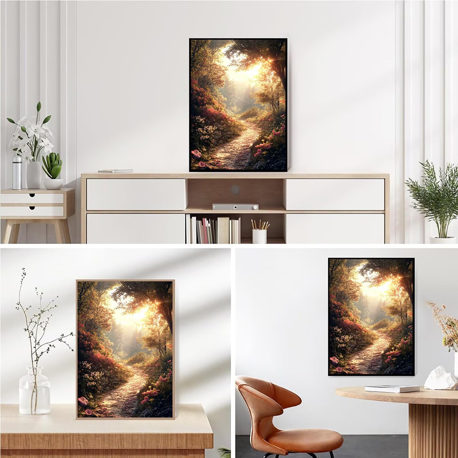 Diamond Painting Kit Completo, Diamond Painting Foresta, 5D Quadrato Pittura Diamante Kit Manualidades Adultos DIY Diamantini Crystal Art Disegni Punto Croce Artigianale, 60x90cm Paesaggio j0-921