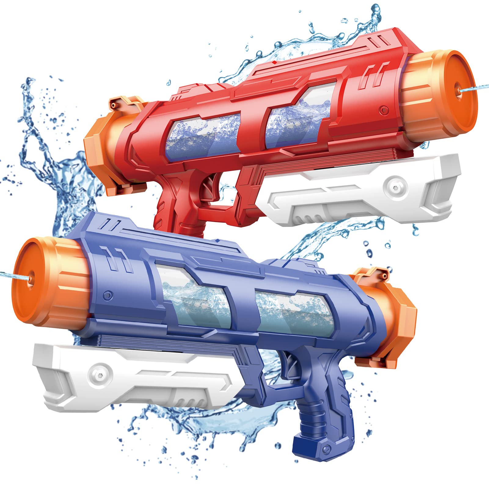 Buy HENGPHY 2 Pack Water Guns for Kids, 1200CC/34 Feet Shooting Super Squirt Water Blaster, Big