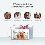 Cadre photo numérique WiFi 15.6 1 cm 32GB 1920x1080 IPS FHD Toucher l'écran libre Arzopa App partage à distance photos illimitées & Vidéos Grand cadre photo numérique parfait pour le don - D15 brun