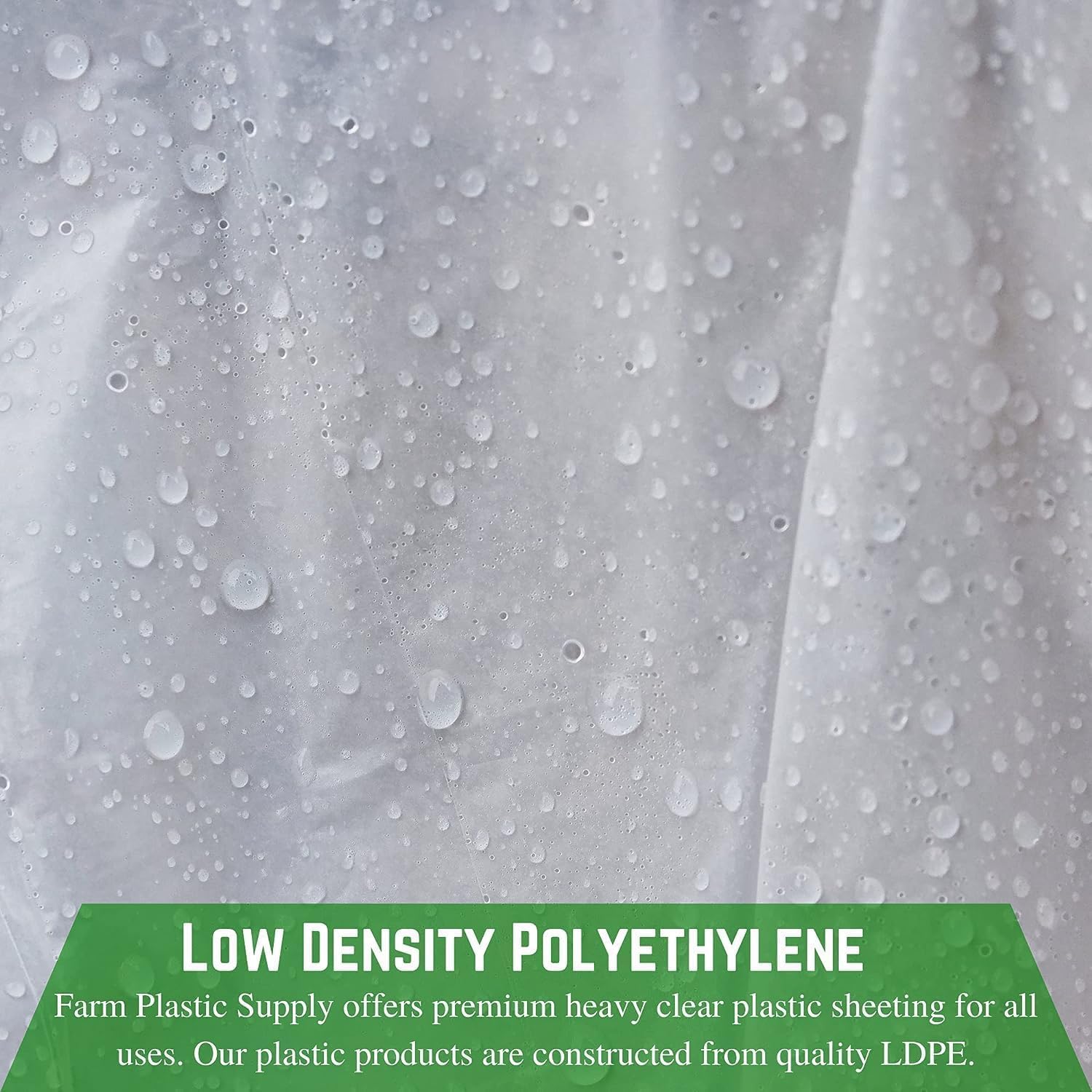 Farm Plastic Supply - Clear Plastic Sheeting - 8 mil - Thick Plastic Sheeting, Heavy Duty Polyethylene Film, Drop Cloth Vapor Barrier Covering for Crawl Space (2.5' x 100')