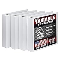 Vista 44 de Samsill Carpeta duradera de 3 anillos de 1 pulgada, fabricada en Estados Unidos, carpeta de anillos en D, cubierta transparente personalizable