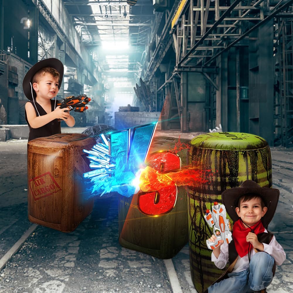 POKONBOY 4 Pack Blaster Guns Compatible with Nerf Guns Bullets, Toy Guns for Boys Girls with 80 Pack Foam Refill Darts, Hand Gun Toys for 6+ Year Old Kids Birthday Christmas image 6 of 7 B08CZ1HBB6