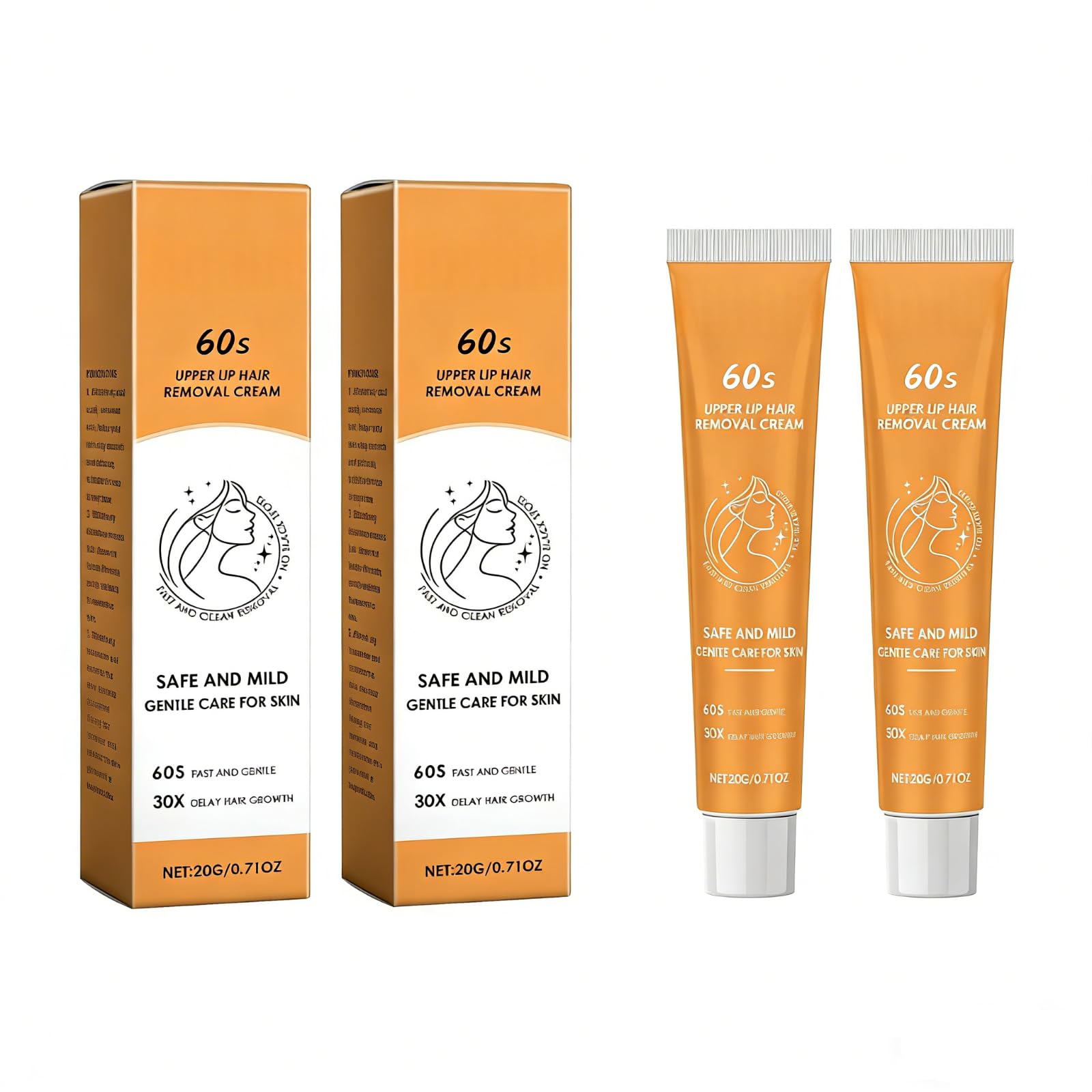 Crema depilatoria — depilazione precisa — labbro superiore, sopracciglia e maglia — ipoallergenico per pelli sensibili — naturale, vegana e senza ingredienti di origine animale.