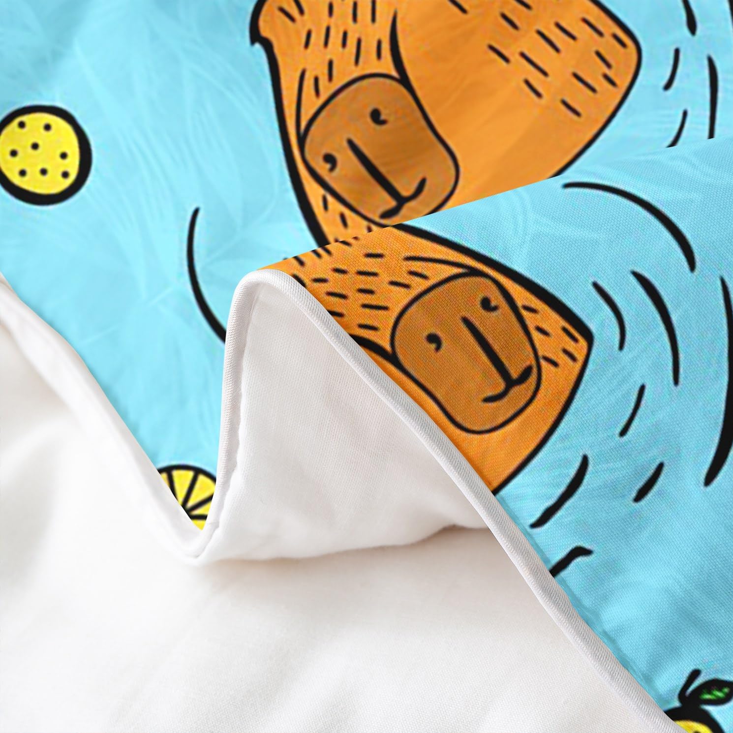 Capybara Flanell-Fleece-Überwurfdecke, Doppelbett 152x203 Cm – Flauschig, Ganzjährig Nutzbar