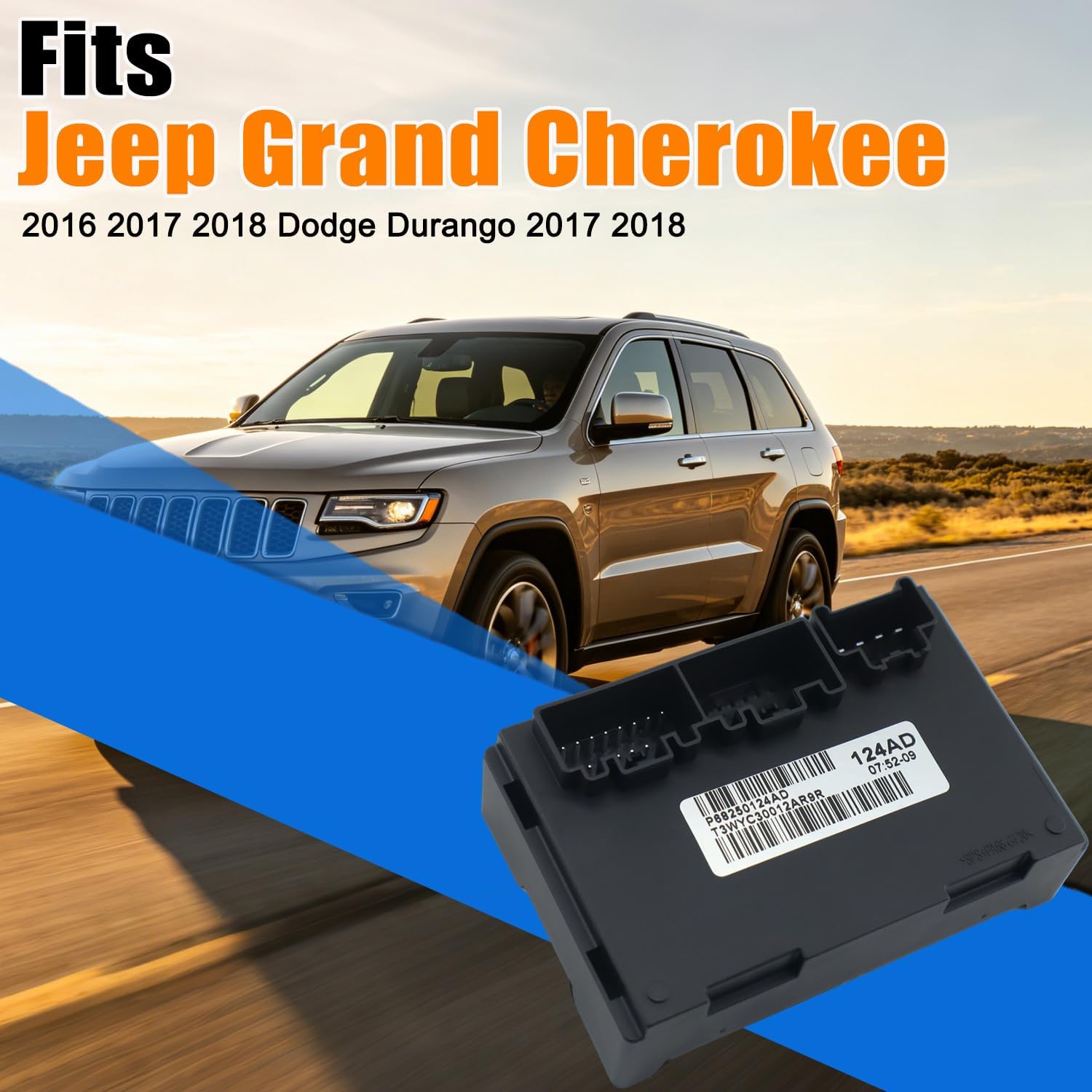 68250124AD Transfer Case Control Module Compatible with 2016 2017 2018 Jeep Grand Cherokee & Dodge Durango, Replace 68250124AA 68250124AB 68250124AC