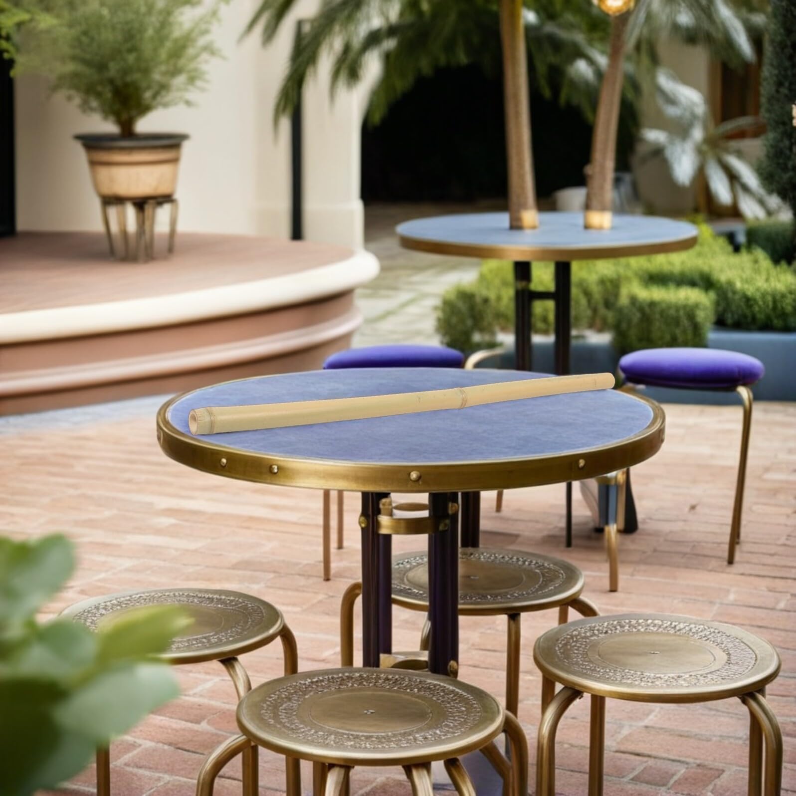 10 Unidades Estacas de Bambú Naturales de 50 Cm para Jardinería, Cañas Redondas Decorativas y Protectoras para Tomates y Plantas Trepadoras en Jardín E Interior