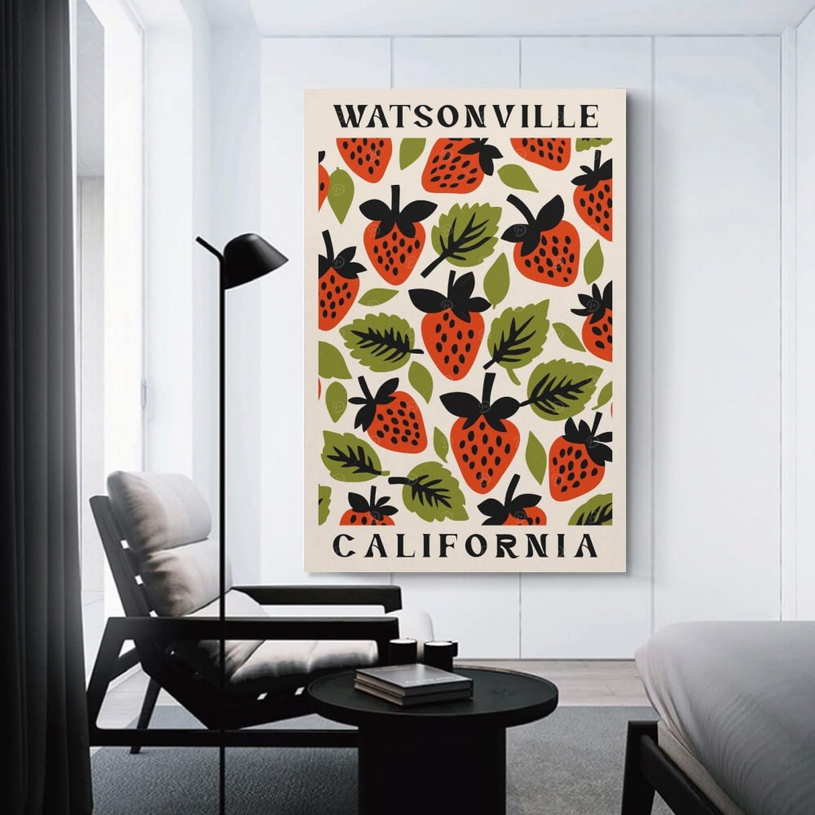 Junmoney Watsonville California Canvas Wall Decor 24x36inch(60x90cm), for Corridors, Hallways Or Apartment Entries, A Stylish Accent for Home Entrances