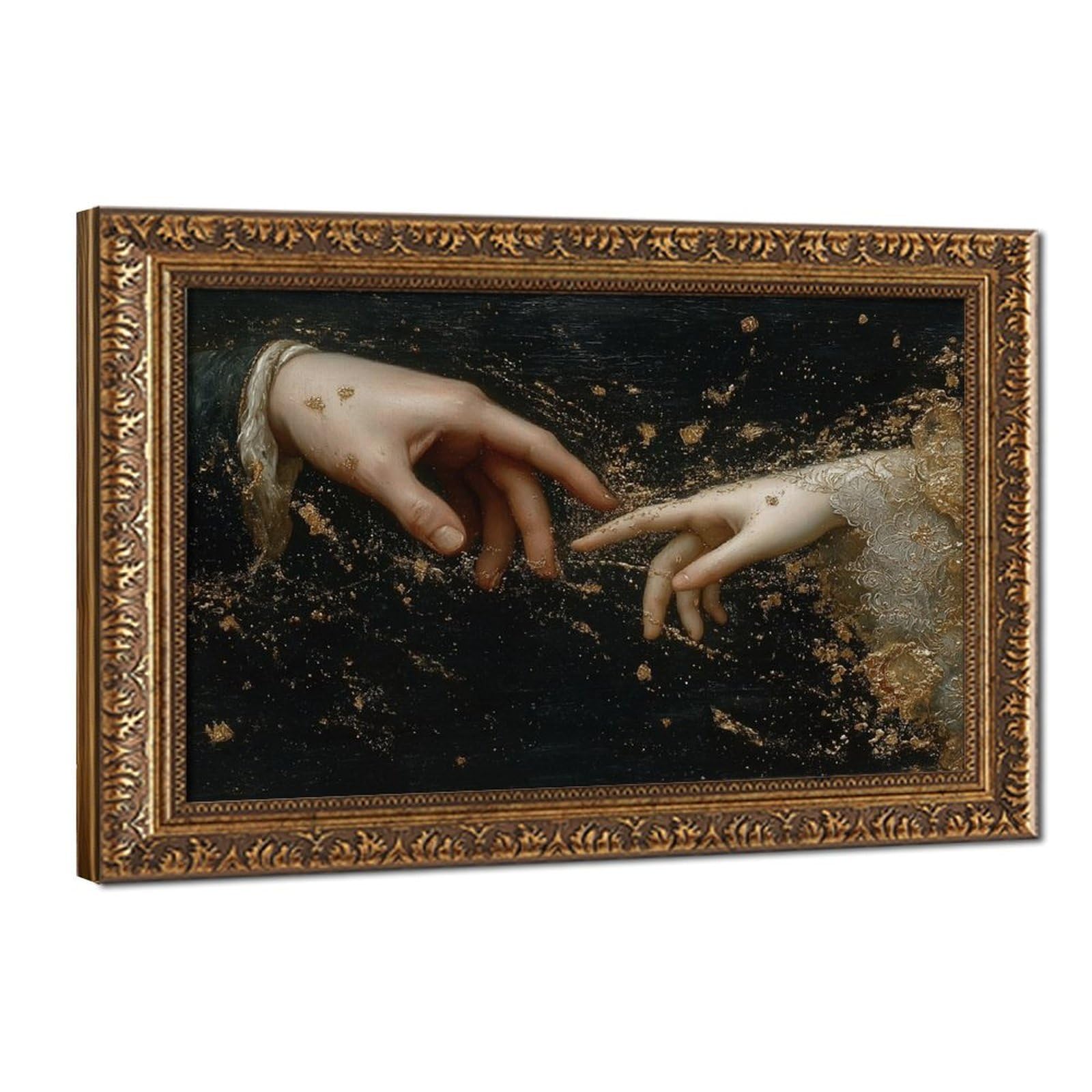 Bareronor Bronze Golden Magic Touch Canvas Poster Bedroom Decor Landscape Office Room Decor Gift 20" L X 30" W