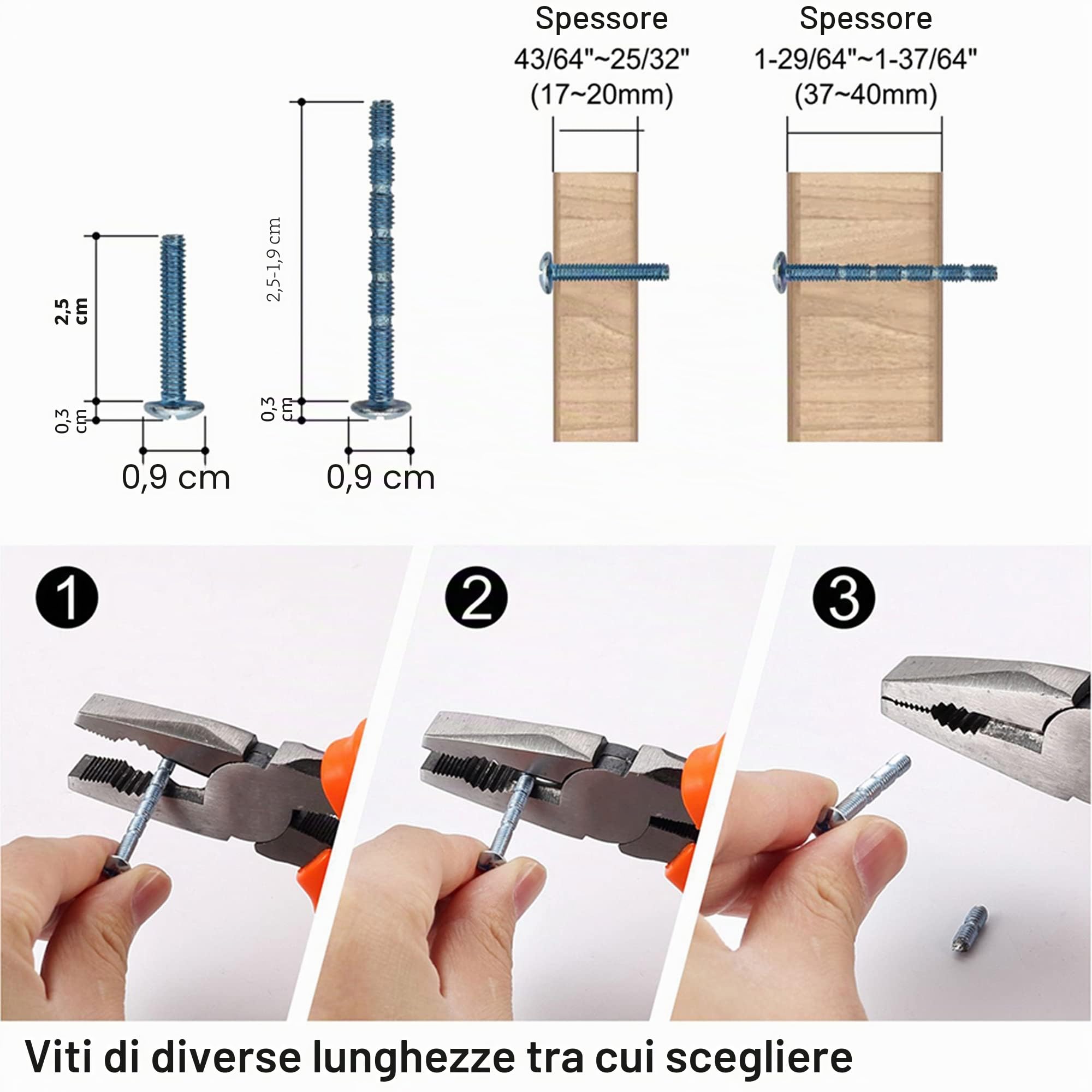 Amerdeco 20 pezzi Pomelli per Mobili Nickel rotto per Mobili da Cucina Pomelli Acciaio Inox per Mobili Rotondo maniglie con vite pomelli per cassetti