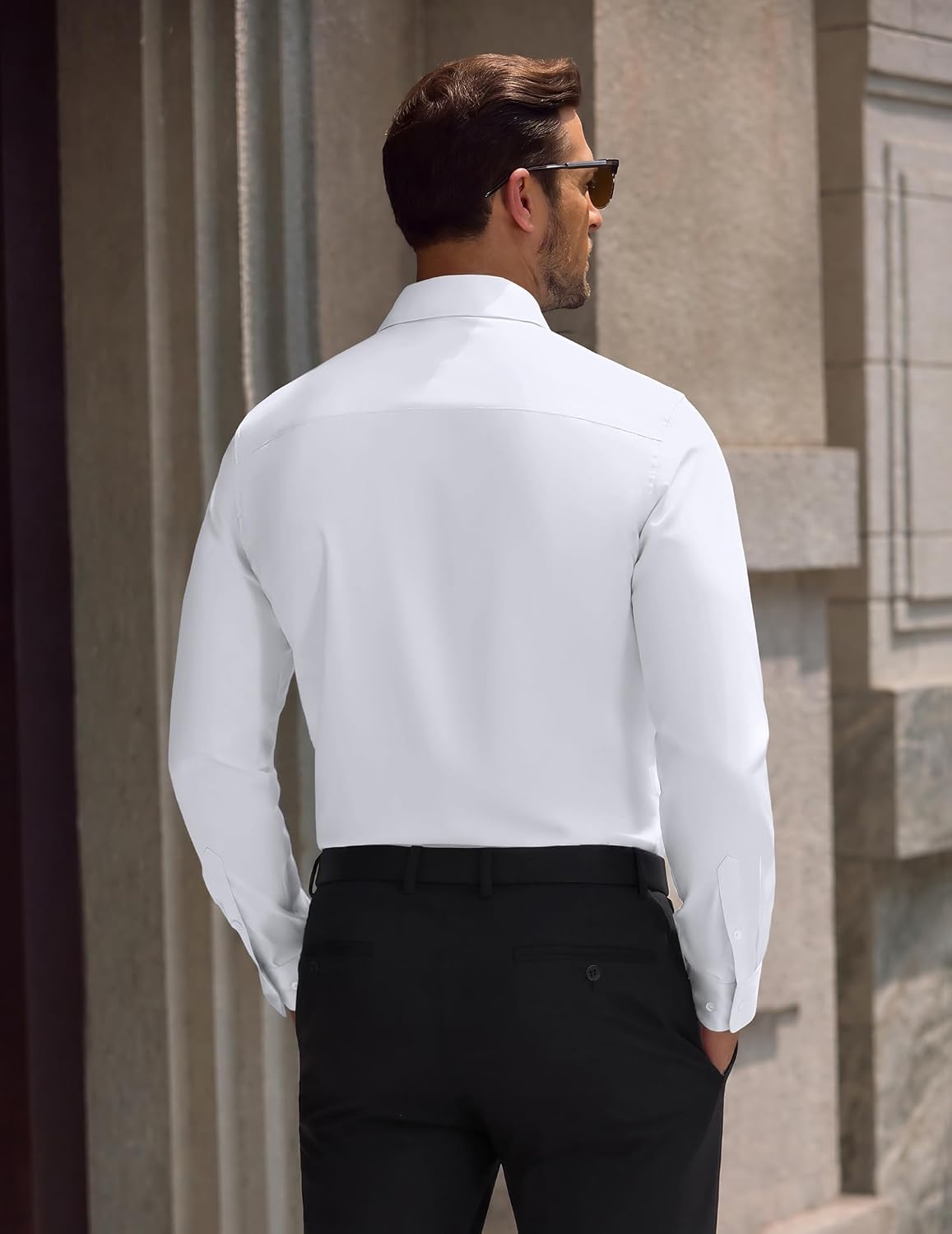 COOFANDY Men's Wrinkle Free Dress Shirt Stretch Long Sleeve Button Down Shirts Formal Business Shirt