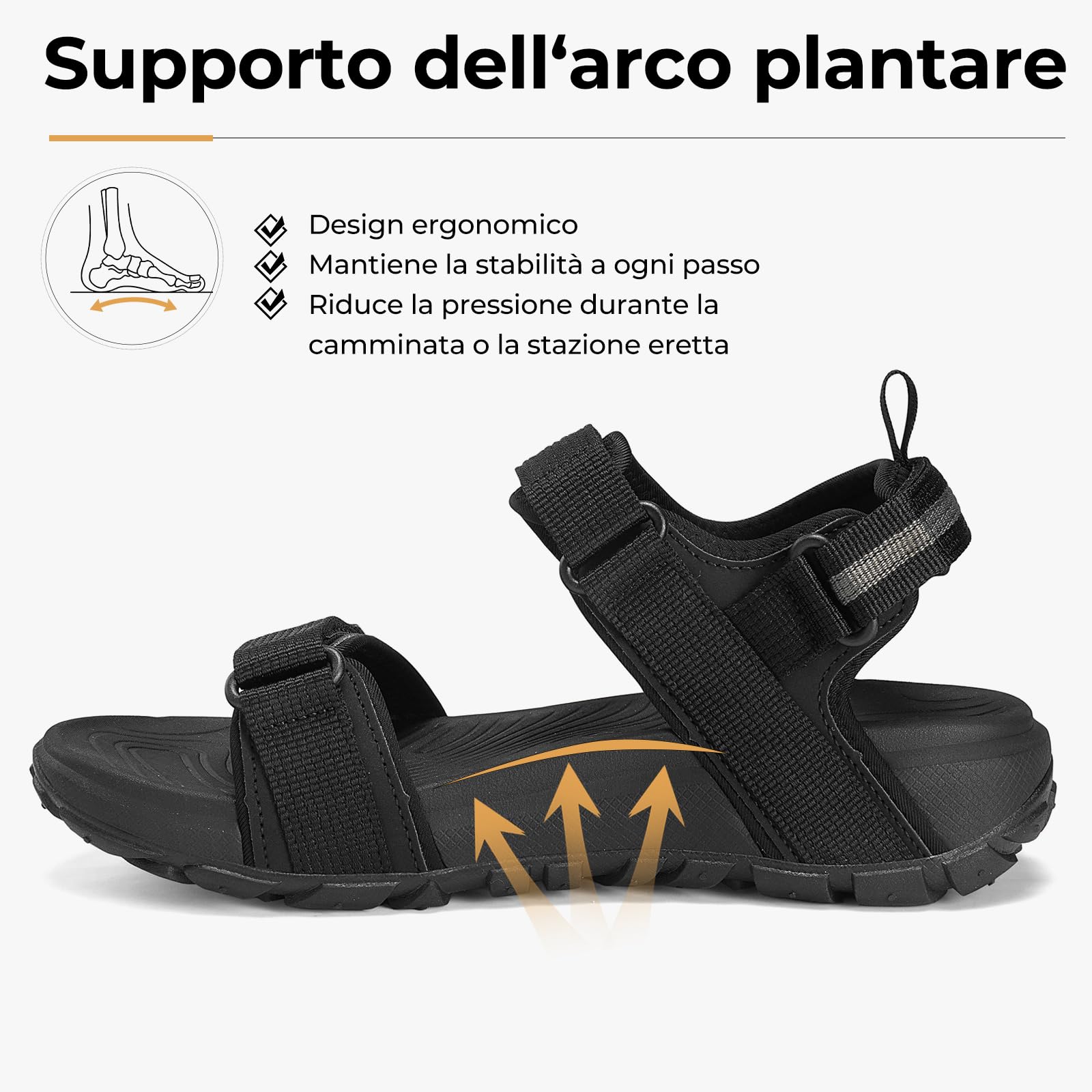 Mishansha Sandali Uomo Punta Aperta Estivi 39-46 EU | Scarpe Sportivi, Trekking, Antiscivolo, Spiaggia, Outdoor
