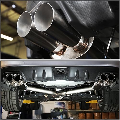 Miniatura 6 de DNA MOTORING CBE-WRX15-D Sistema de escape trasero de acero inoxidable para gatos compatible con Subaru WRX 15-17 y STI Sedán