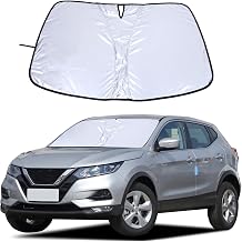 Windshield Sun Shade Compatible with Nissan Qashqai Rogue Sport 2016-2022 ,Front Window Sun Shade Foldable Reflective Sun Visor UV Rays Sun Visor Protector Keep Your Vehicle Cool
