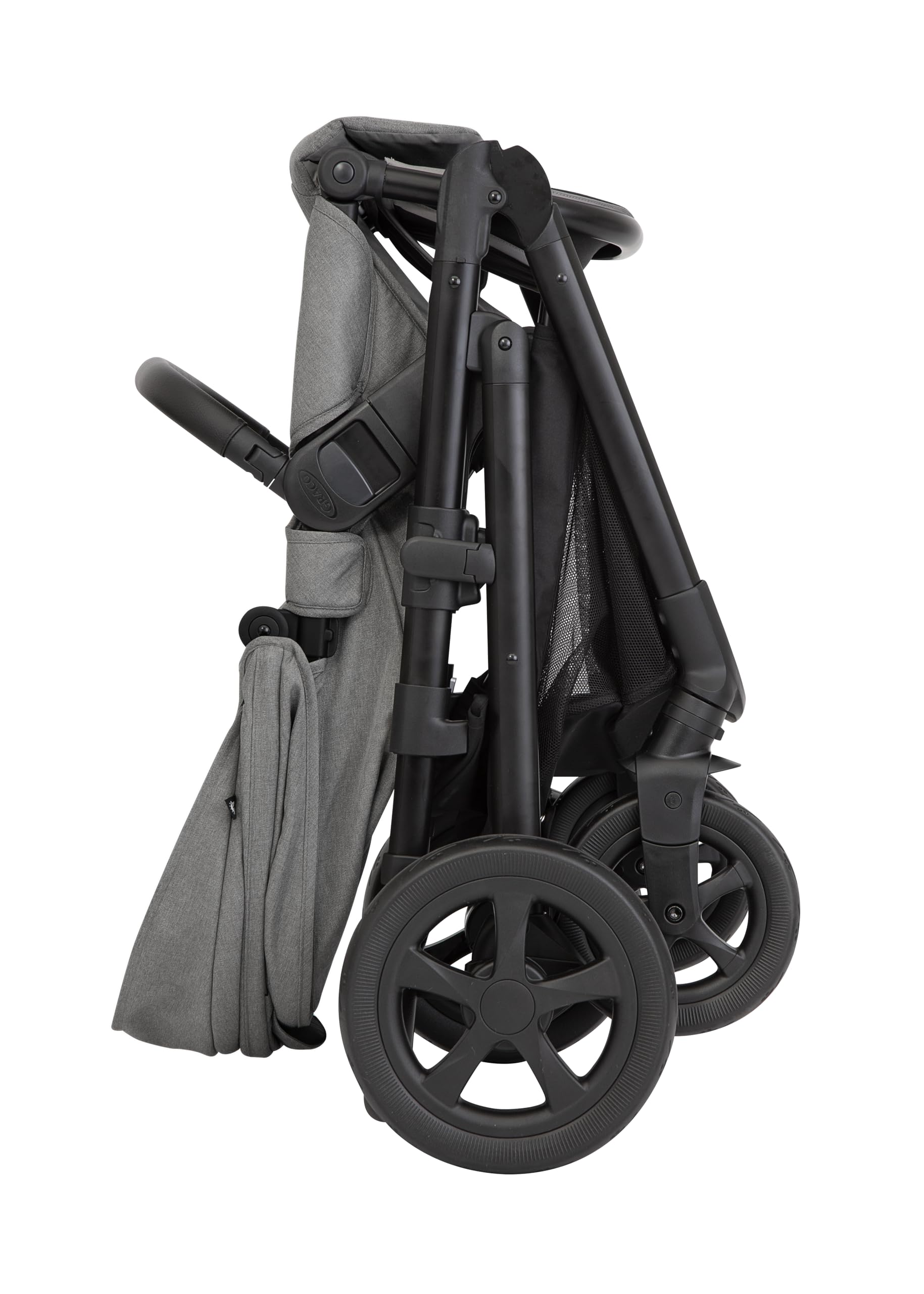 Graco - Near2Me™ DLX Trío Cochecito (nacimiento - 4 años aprox.), silla portabebés (hasta 12 meses), capazo (0-6 meses), color Ash