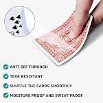 Jouer aux cartes 12 Pack,Poker Size Standard Index,Grande impression numérique, pour Blackjack,Euchre,Canasta Card Game,Casino Grade Poker Cards(Rouge/bleu)