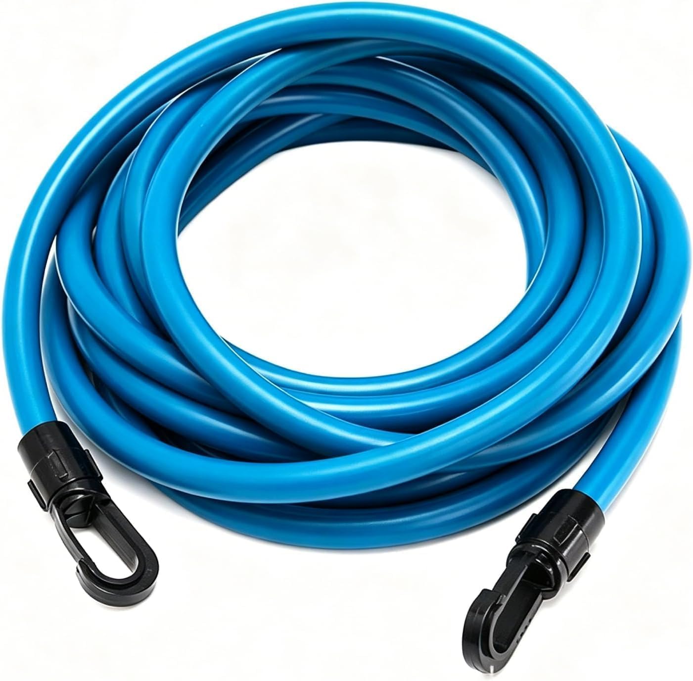 Ncheli Schwimmgürtel Set mit 4m Widerstandsband, Verstellbarer Trainingsgürtel (55-105cm) mit Weicher Plüsch-Innenseite, Alternative zur teuren Gegenstromanlage für Pool & See, Inkl. Befestigungsbände