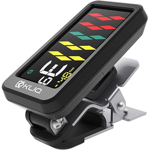 KLIQ ProTuner - Professional Clip-On Tuner for All Instruments with optional flat tuning (variable diplay modes)