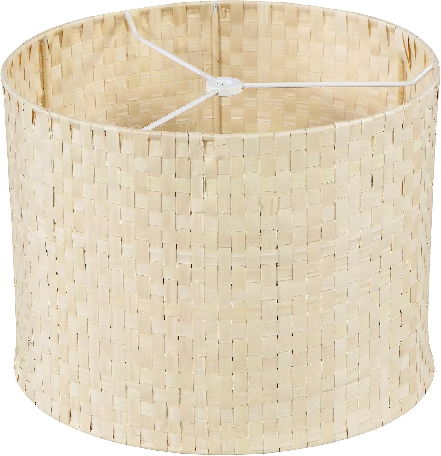 Aspen Creative 31604, Drum Spider Lamp Shade, Natural Rattan, 12" Top x 12" Bottom x 9" Height