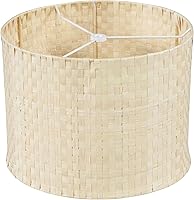 Vista 7 de Aspen Creative 31602, pantalla para lámpara de araña de tambor, hoja de plátano natural, 30,5 cm de parte superior x 30,5 cm de parte inferior x