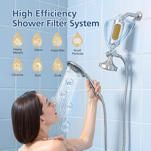 Miniatura 4 de AWP175 - Cartucho de filtro de ducha compatible con Philips AWP1775CH, filtro de ducha de 3 etapas con doble malla, paquete de 2