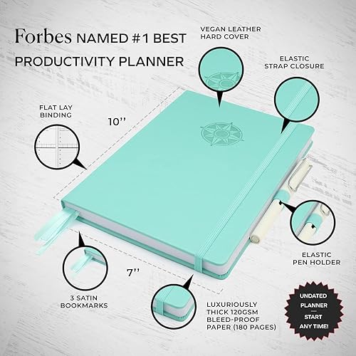 Miniatura 10 de Smart Planner Pro - Agenda pequeña de 8.6 x 5.7 pulgadas (A5) - Agenda diaria sin fecha - Probado y aprobado para lograr objetivos y aumentar la