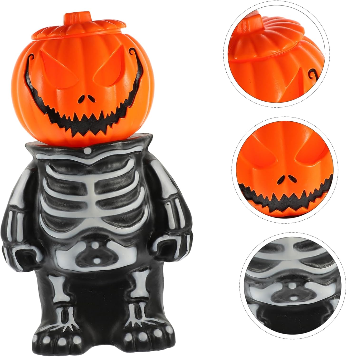 PRETYZOOM 1Set Halloween Pumpkin and Skeleton Lamp of Decorative LED Lights for Outdoor Garden Reusable and Halloween Scene Prop Friends and Family