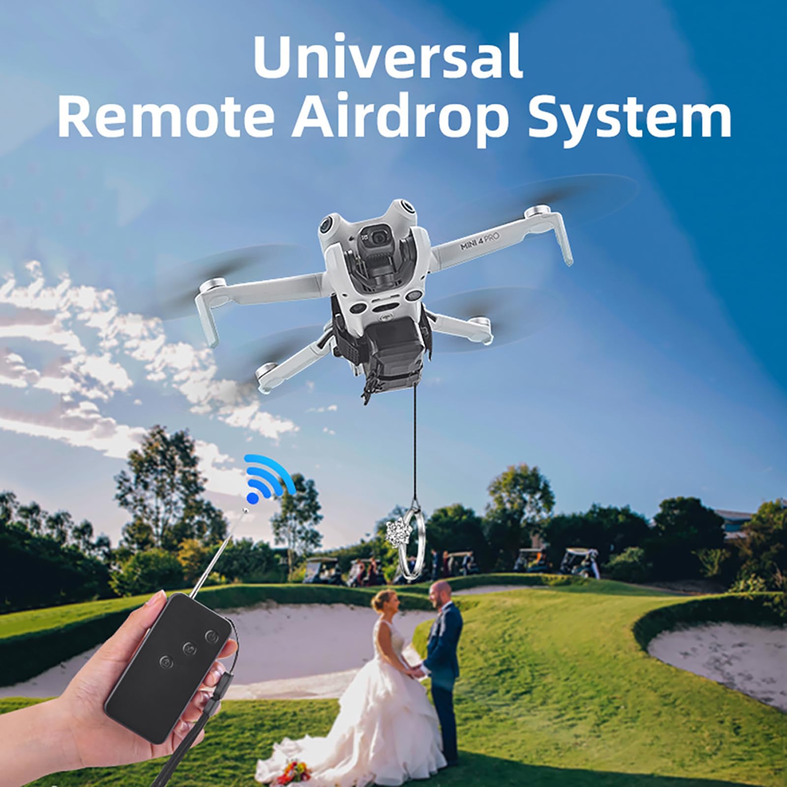 ZEZEFUFU Drone Airdrop System - Dispositivo de entrega de transporte para DJI Mini 3 4 Pro
