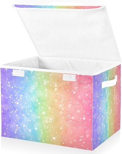 Miniatura 2 de GAIGEO Magic Glitter Rainbow - Organizador de armario para niños, organizador y almacenamiento de armario para niños, contenedor de almacenamiento,