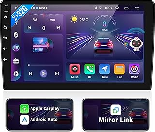 2+32G Android 12 Double Din Car Stereo with AI Intelligent Voice Apple Carplay Android Auto Mirror Link FM/Network Radio 10.1 inch Head Unit Touchscreen Bluetooth GPS Navigation DSP EQ HiFi
