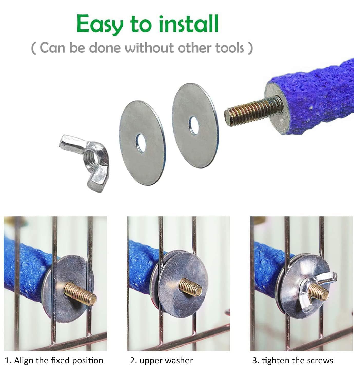 posatoi pappagalli, Giochi per pappagalli 6PCS Uccello Domestico Piattaforma Giocattolo di Masticare Pulizia della Zampa Giocattoli di Pappagallo