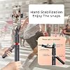 Coverzone Profesyonel Tripod ve Selfie Çubuğu, 360° Yapay Zeka Yüz Takibi, AI Hareketle Komut, 1/4 Vidalı, Canlı Yayın, Vlog, Fotoğraf, Uzaktan Kumandalı,180cm, JH18-2
