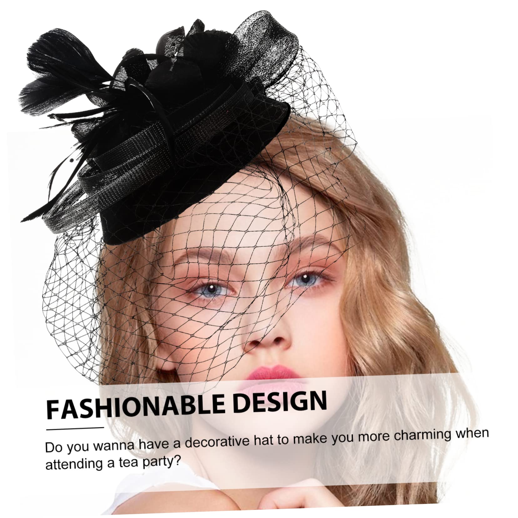 FRCOLOR 2Pcs Fascia del Cappello Accessori per delle Mini Cappello Sposa Copricapo per La Cerimonia Nuziale di Fascinator Copricapo Sposa Mini Fermagli