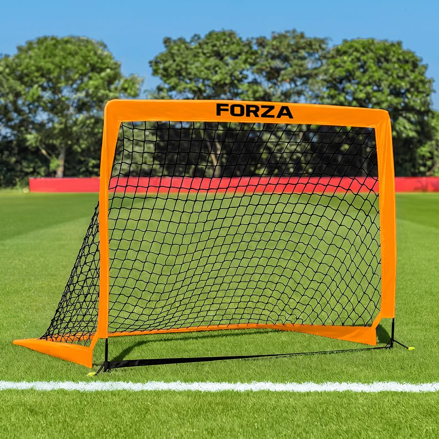 FORZA Square Pop-Up Football Goal [6 Sizes] (Orange, 4ft x 3ft, Single Goal)