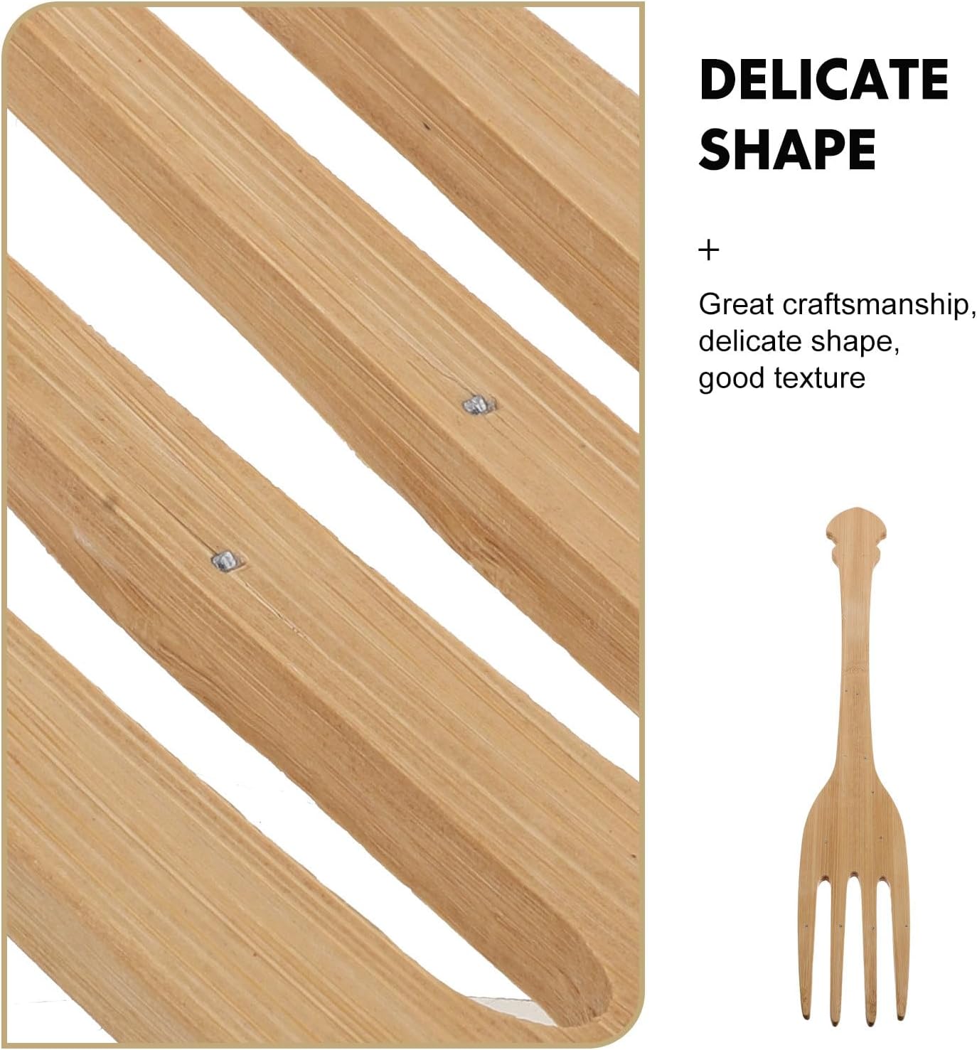 Giant Fork Photo Booth Prop - Wooden Oversized Funny Utensil for Prank Parties and Home Decorations - 20 Inch Jumbo Size Wooden Fork