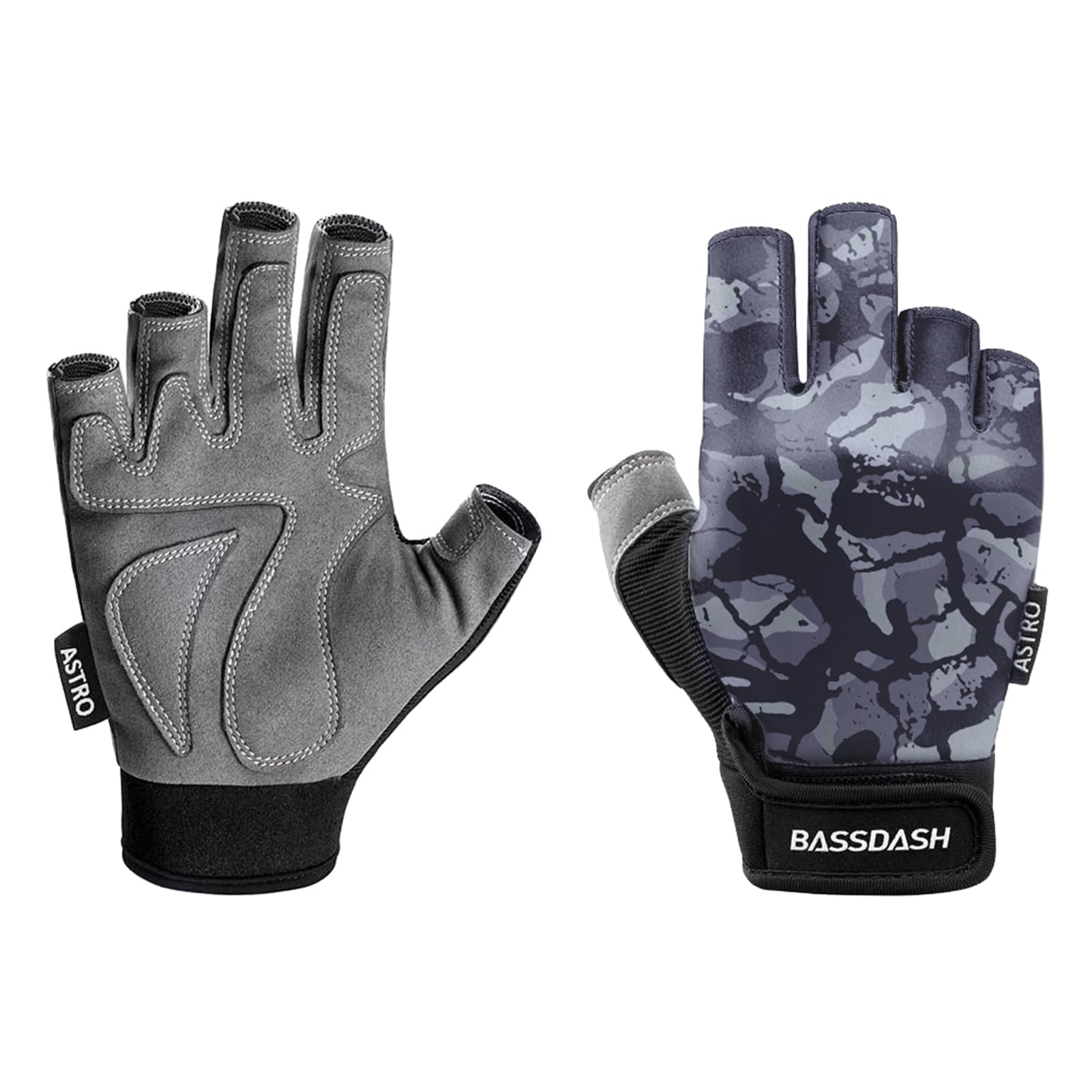 Bassdash Astro Fishing Gloves Fingerless Heavy-Duty Sure Grip Men’s Women’s Gloves for Game Cycling Kayaking Paddling Sailing MTB