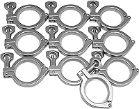 Vista 8 de Acero inoxidable 304 Single Pin Heavy Duty Tri Clamp con tuerca de ala para virola TC 1.5 "con 1 unid junta de silicona