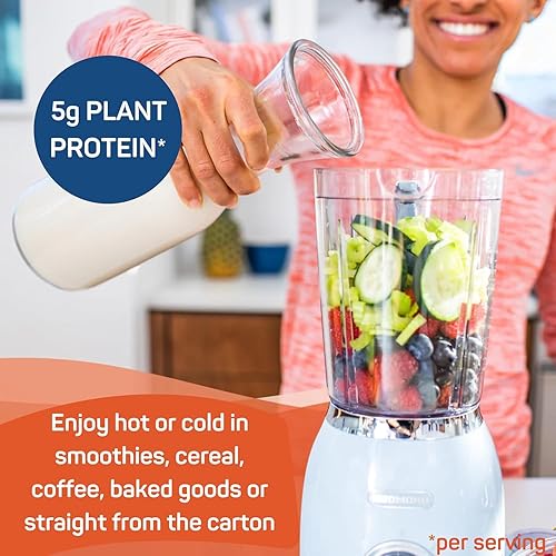 Miniatura 4 de Good Karma Leche de lino y vainilla + proteína, 32 onzas (paquete de 6), alternativa a la leche no láctea, a base de plantas con 0.28 oz de proteína